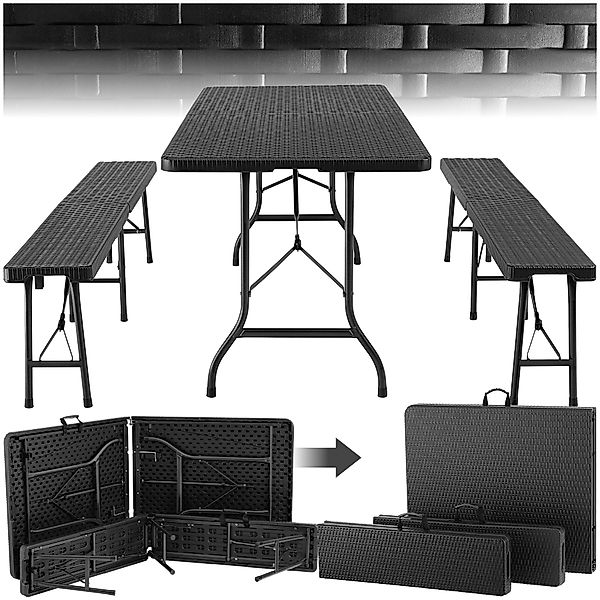 tectake Campingtisch Vani (1-St., 3 tlg), günstig online kaufen