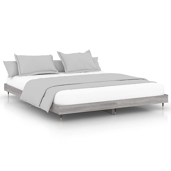 vidaXL Bettgestell Grau Sonoma 120x200 cm Holzwerkstoff 832155 günstig online kaufen