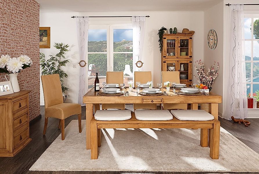 1a Direktimport Esstisch Mexico Möbel XL Esstisch bis 280x100cm - Pinie Mas günstig online kaufen