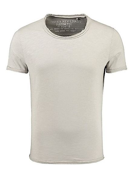 Key Largo T-Shirt Bread vintage Look uni Basic T00621 Rundhalsauschnitt uni günstig online kaufen