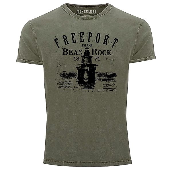 Neverless Print-Shirt Herren Vintage Shirt Retro günstig online kaufen
