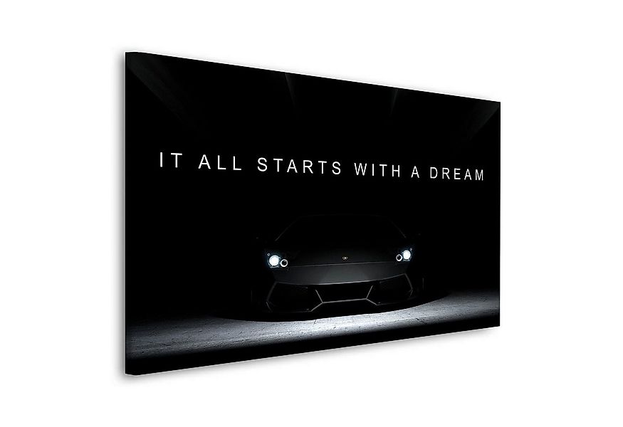 Artedinoi Leinwandbild Auto Sportwagen Motivation Wandbild Leinwandbild Lam günstig online kaufen
