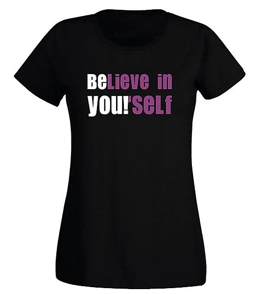 G-graphics T-Shirt Damen T-Shirt - BElieve in YOUrself Slim-fit-Shirt, mit günstig online kaufen