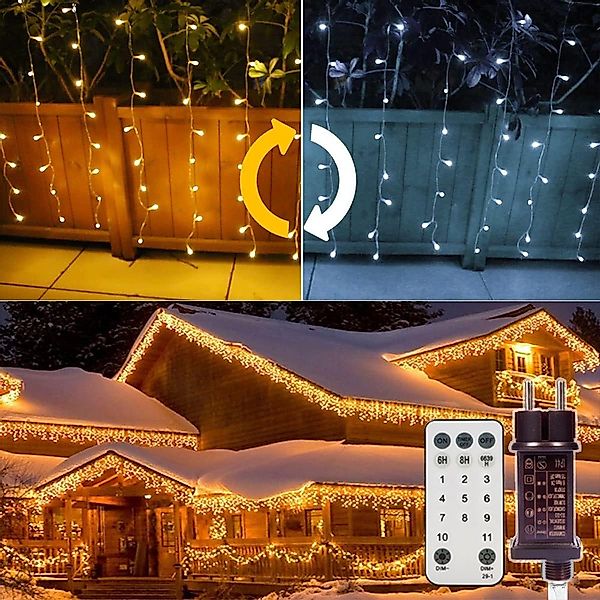 XERSEK LED-Lichtervorhang Lichterketten Vorhang Weihnachtsdeko für günstig online kaufen