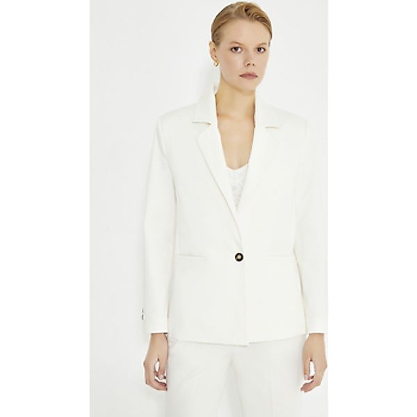 Just Like You  Blazer Weiße, schultergepolsterte, zweireihige Jacke mit Tas günstig online kaufen