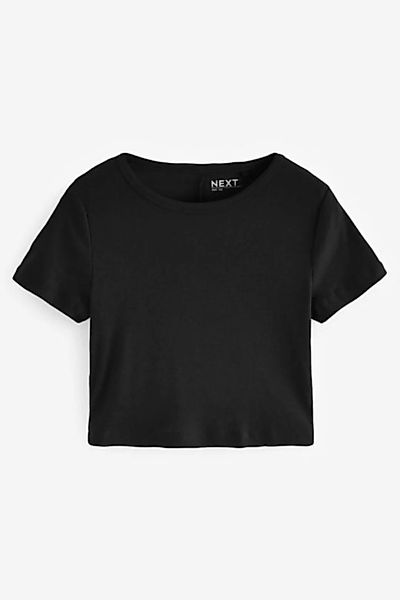 Next T-Shirt Geripptes T-Shirt mit Rundhalsausschnitt Slim Fit (1-tlg) günstig online kaufen