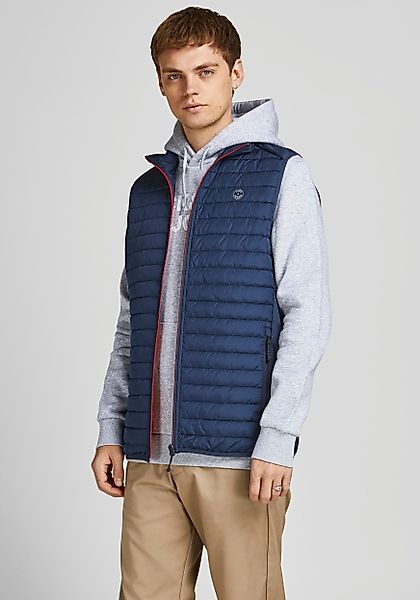 Jack & Jones Steppweste "JJEMULTI mit Logoprint, hohem Kragen und Eingrifft günstig online kaufen