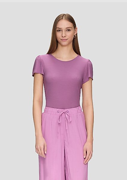QS Kurzarmshirt Antailliertes T-Shirt aus Modalmix günstig online kaufen