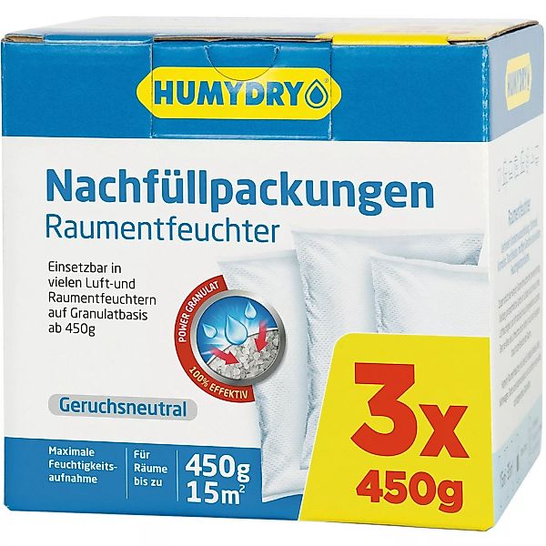 Humydry Universal Raumentfeuchter Nachfüllpackungen Neutral 3 x 450 g günstig online kaufen