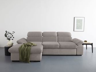COTTA Ecksofa "Lola L-Form mit Kopfteilfunktion & Hocker" wahlweise mit Bet günstig online kaufen
