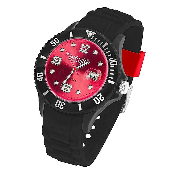 Taffstyle Quarzuhr Silikon Armbanduhr schwarz mit günstig online kaufen