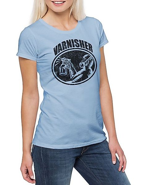 Urban Backwoods Print-Shirt Varnisher Damen T-Shirt Maler Artist Lackierer günstig online kaufen