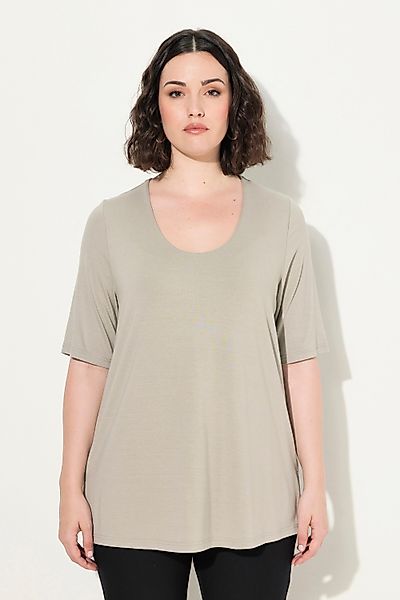 Ulla Popken T-Shirt T-Shirt vorne doppellagig günstig online kaufen
