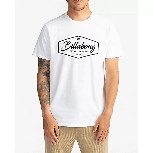 Billabong Trade Mark Kurzärmeliges T-shirt S White günstig online kaufen