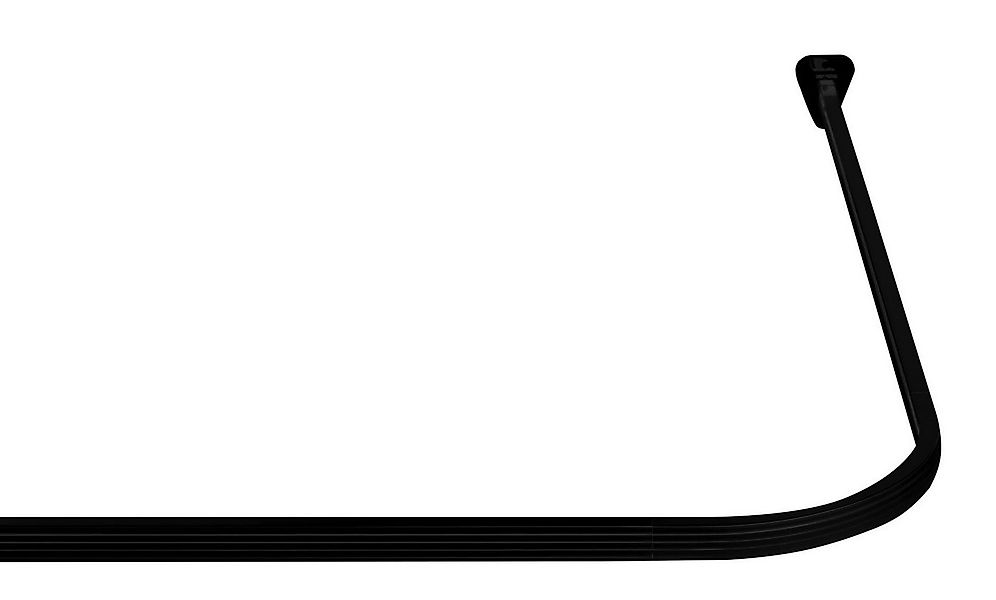 Ridder Duschvorhangstange Bruck schwarz, Aluminium, Kunststoff günstig online kaufen