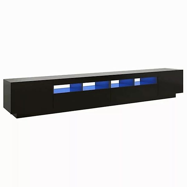 vidaXL TV-Schrank TV-Schrank mit LED Leuchten Schwarz 260x35x40 cm Lowboard günstig online kaufen