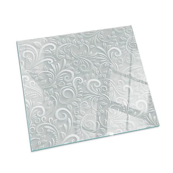 Tulup Glasplatte für Kamin Elegantes Pflanzenmuster Bodenplatte Glas für Of günstig online kaufen