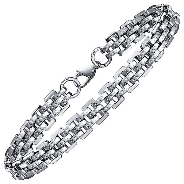 KARMA Edelstahlarmband Herrenarmband silber Edelstahl Armband günstig online kaufen