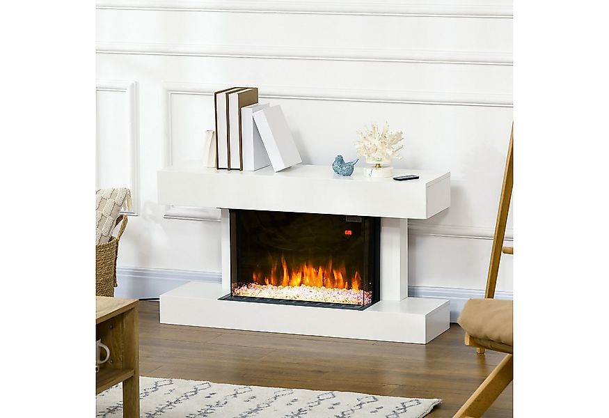 HOMCOM Elektrokamin Elektrischer Kamin mit Heizung 2000 W LED 3D-Flammeneff günstig online kaufen