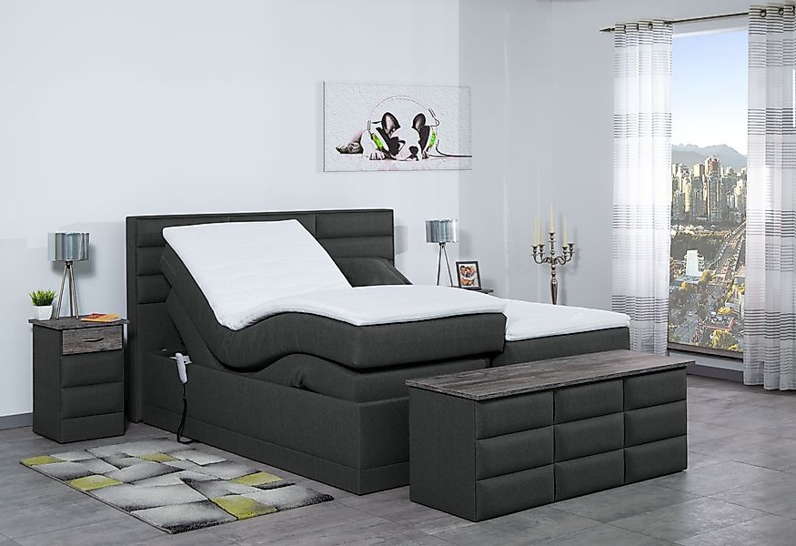 Meisterbetten Boxspringbett Pino (mit Motor, 7-Zonen günstig online kaufen