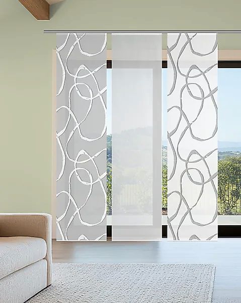 Vision S Schiebegardine »OPHELIA KOMBI« Paneelwagen 3 Stk. tlg. Schiebevorh günstig online kaufen