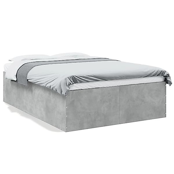 vidaXL Bettgestell Betongrau 140x190 cm Holzwerkstoff 3280940 günstig online kaufen