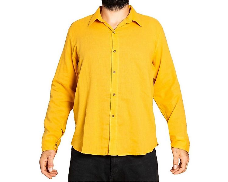 PANASIAM Langarmhemd Unisex Sommerhemd mit Kragen aus weicher reiner Baumwo günstig online kaufen