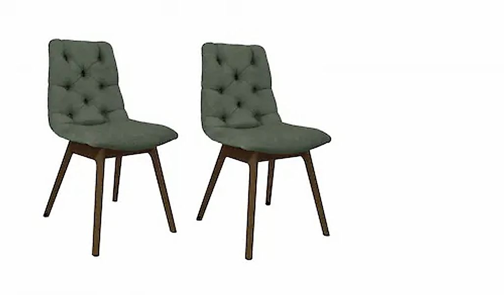 andas Esszimmerstuhl »Ramon«, (Set), 2 St., Chenille, mit Massivholzbeinen, günstig online kaufen