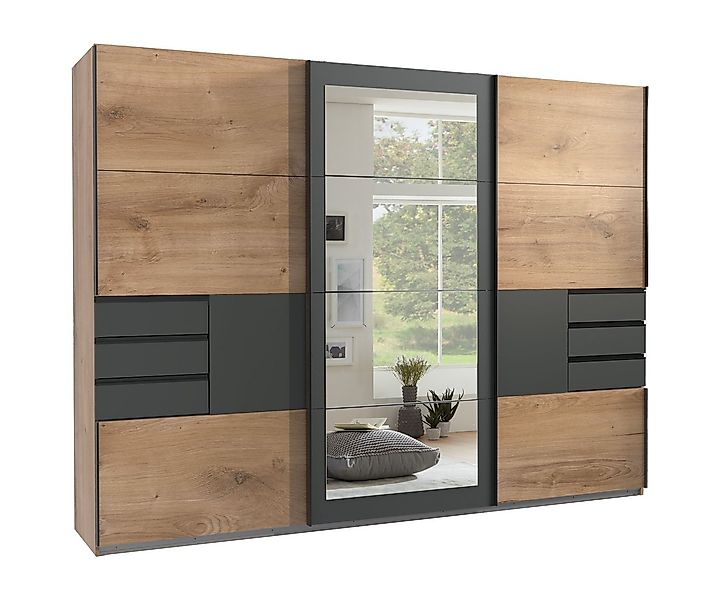 luma-home Schwebetürenschrank 22503 (B270/H208/T64 cm Kleiderschrank mit Vo günstig online kaufen