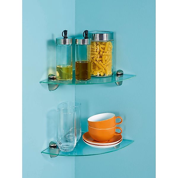 OBI Eckregal Glasboden Villar Klar 25 cm x 25 cm x 0,6 cm günstig online kaufen