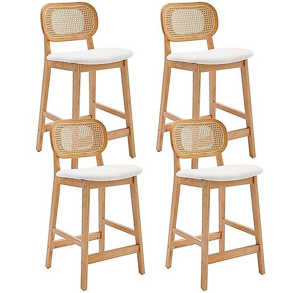 WAHSON OFFICE CHAIRS Barhocker Rattan 2/4er Set, Barstuhl Bistrohocker günstig online kaufen