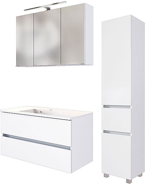 welltime Badmöbel-Set "Welltime Möbel Baabe Waschtisch-Set 3tlg. oder 5tlg. günstig online kaufen