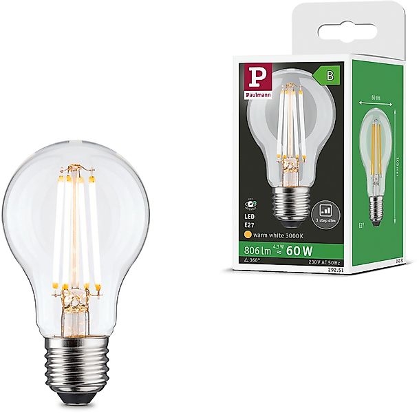 Paulmann LED-Leuchtmittel »Eco-Line Filament 230V LED Birne E27 806lm 4,3W günstig online kaufen