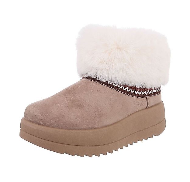 Ital-Design Damen Snowboots Freizeit Snowboots (87214347) Flach Plateaustie günstig online kaufen