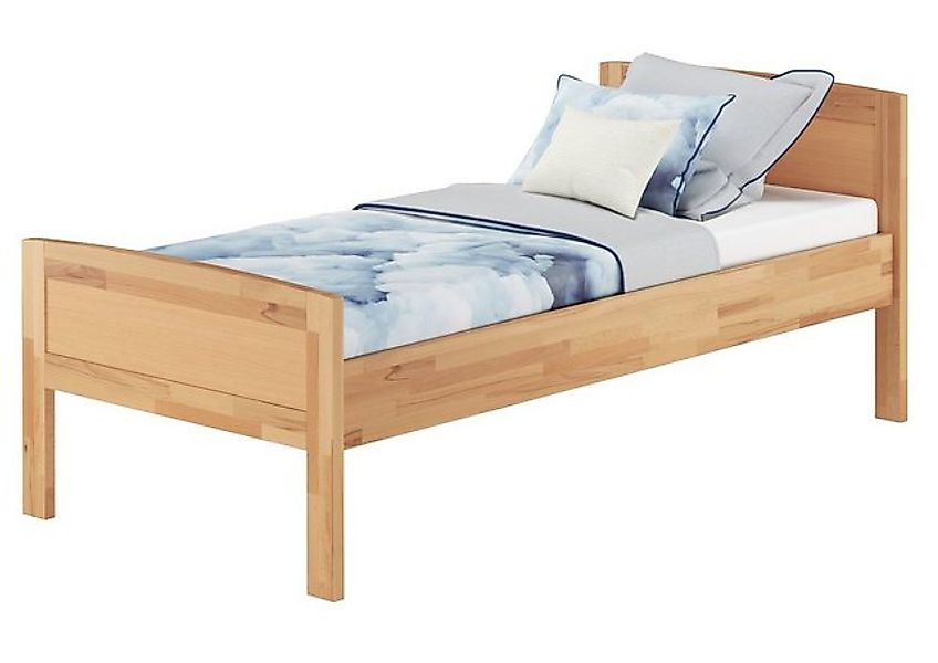 ERST-HOLZ Bett Hohes Seniorenbett Überlänge Buche 90x220, Buchefarblos lack günstig online kaufen