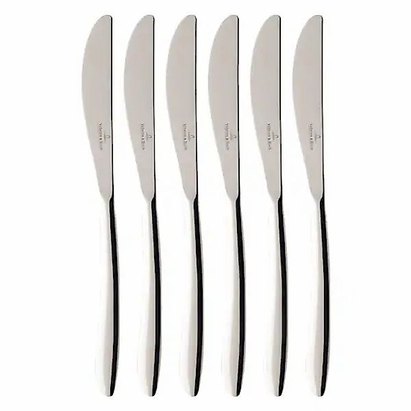 Villeroy & Boch Tafelmesser »Tafelmesser SoftWave 23,7 cm 6er Set silber« günstig online kaufen