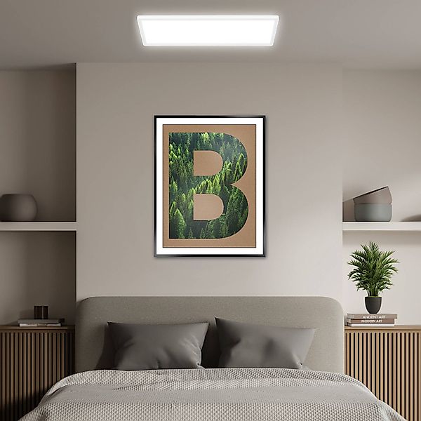 LED-Deckenleuchte Tava A, 58x20 cm, Kunststoff, weiß günstig online kaufen