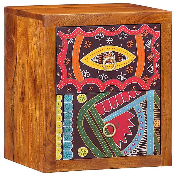 vidaXL Nachttisch Wandmontiert Braun 35 x 30 x 40 cm Akazie Massivholz 4016 günstig online kaufen