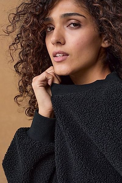 Next Fleecepullover Relaxed Fit Sweathirt mit Fleece und Cord (1-tlg) günstig online kaufen