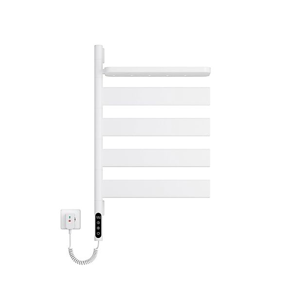 Emke Elektrischer Handtuchhalter 45x76 cm Weiß Drehbar mit Ablage APP und S günstig online kaufen