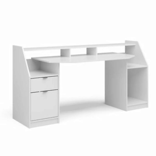 Vicco Computertisch Joel Groß PC-Tisch Weiß Gamingtisch Schreibtisch Büromö günstig online kaufen
