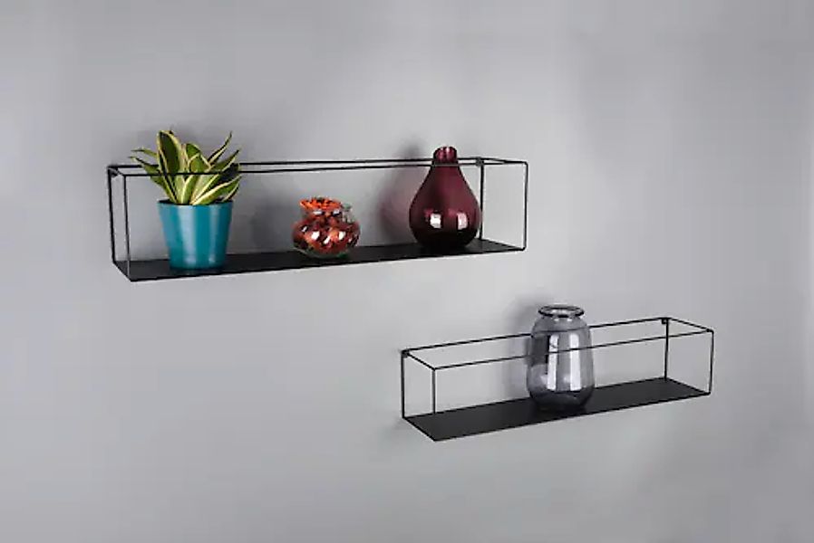 MIRRORS AND MORE Ablageregal »Tinka« 2 Stk. tlg. Mit Metallstreben, Wandmon günstig online kaufen