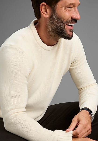 Mans World Rundhalspullover "Neue Kollektion Zeitlos & vielseitiger Basic S günstig online kaufen