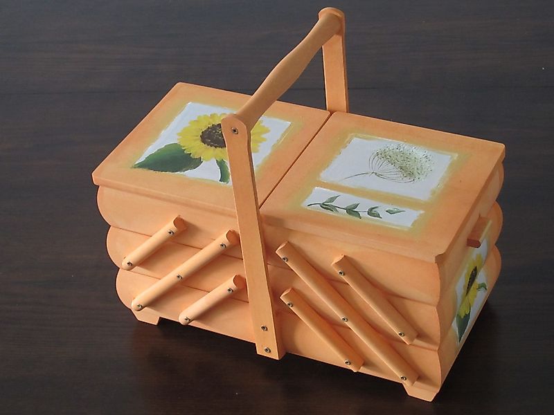 Holzprodukte Nähkästchen Nähkästchen Nähkästchen Nähkasten Nähkorb günstig online kaufen