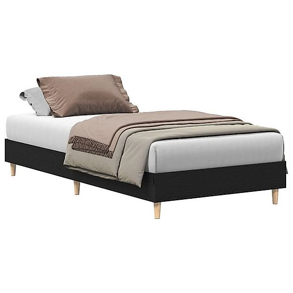 vidaXL Bett Bettgestell 120x200 cm Schwarz Eiche Holzwerkstoff (1-tlg) günstig online kaufen