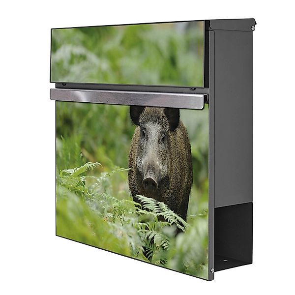 Banjado Briefkasten Anthrazit 37x37x10.5cm Groß / Inkl. Montagematerial & 2 günstig online kaufen