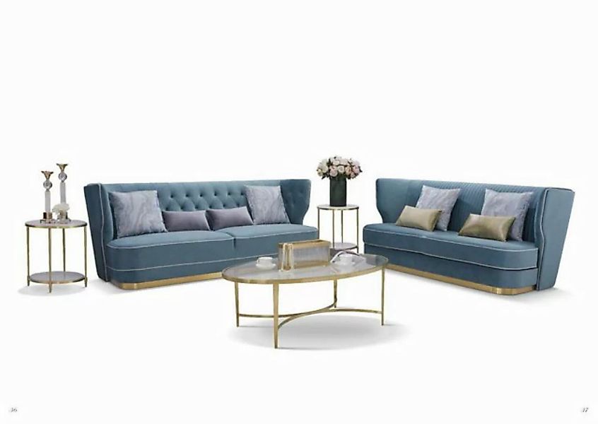 JVmoebel Sofa Designer Sofa Sofagarnitur 2+2 Sitzer Couch Polster Garnitur, günstig online kaufen