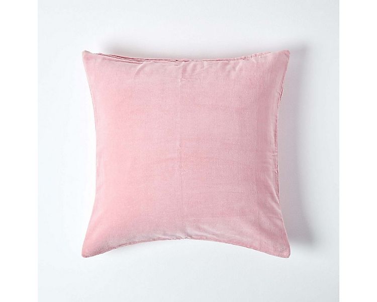 Homescapes Kissenhülle Samt-Kissenbezug in Rosa, 40 x 40 cm günstig online kaufen