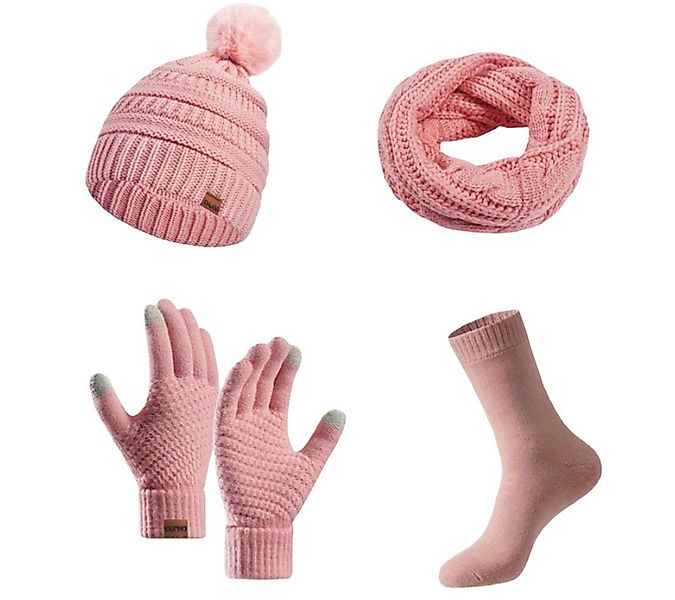 FOUORTUNATE-BEE Beanie Winter Damen Strickset – Mütze, Schal, Handschuhe & günstig online kaufen