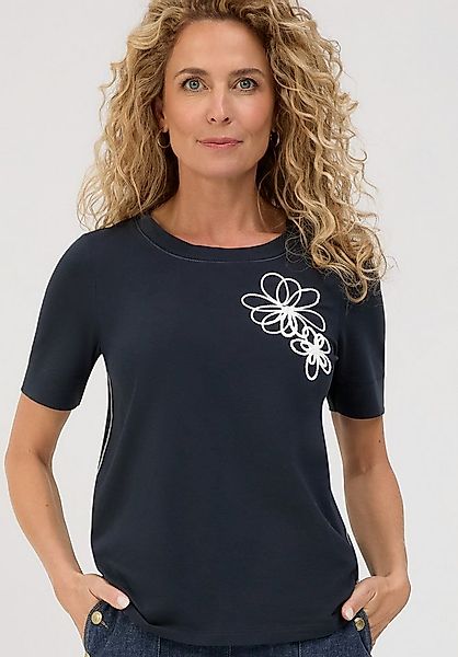 bianca Kurzarmshirt DINIA mit dekorativem Zierstepp an der Seitennaht günstig online kaufen